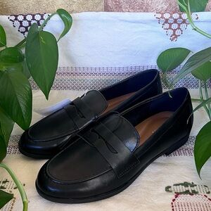 NEW Kensie Women’s Slip-On Gitty Dark Academia Penny Black Loafers, Size 7.5M